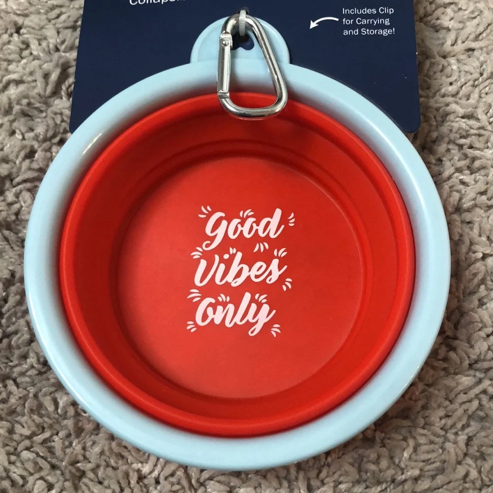 Doggie travel Dish “Good Vibes Only”